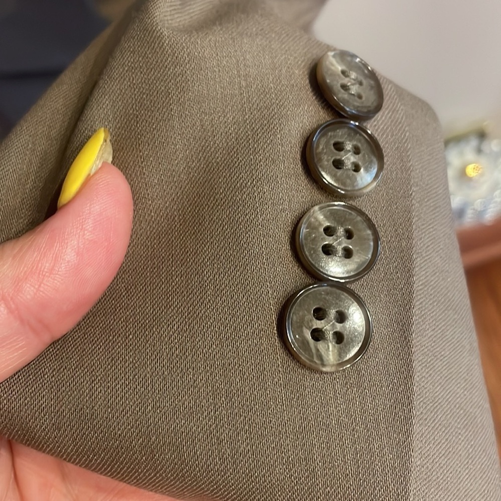 J. FERRAR MENS 100% wool suit JACKET Made in Italy taupe neutral 46R NWOT - Picture 9 of 16